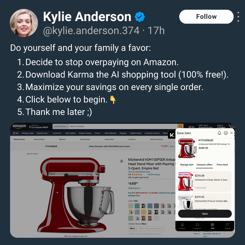 karma_shopping's tweet photo. You Are Probably Overpaying on Amazon! This is How to Stop.