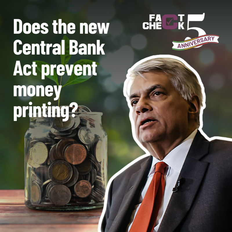 factchecklka's tweet photo. At the recent United National Party (UNP) convention, President Ranil Wickremesinghe claimed that the new Central Bank Act prevents money printing.
Swipe to find out if he's correct!
📚 Read the full fact-check at: https://t.co/fW5CRXvMV8
#FactCheckLK