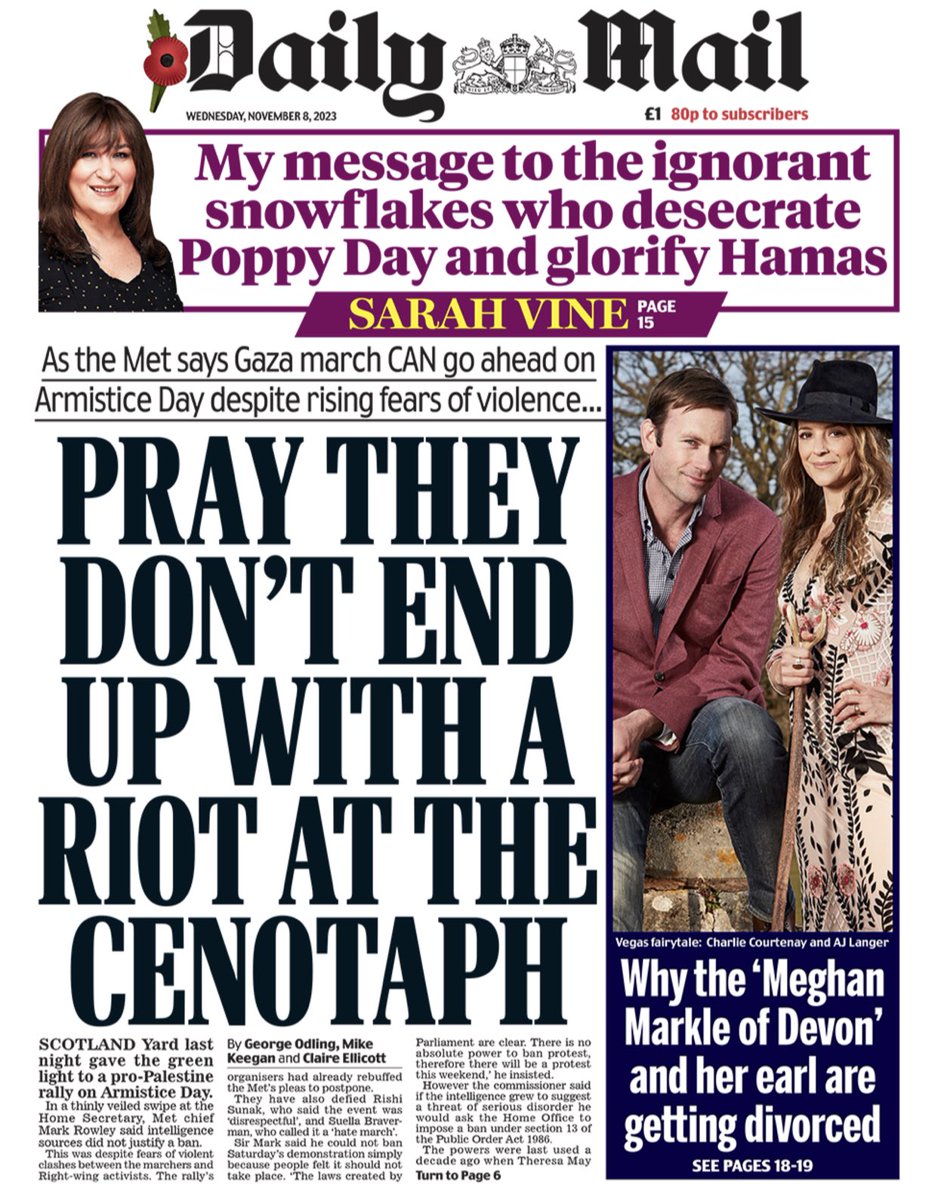 Christ!

Marching to try and stop the genocide of a people who've been persecuted incessantly for 75 years, is being a 'snowflake'.

But whining about said march isn't.

Wish I could banish the <a href="/DailyMailUK/">Mail+</a> and everyone who writes for it to the depths of hell forever.