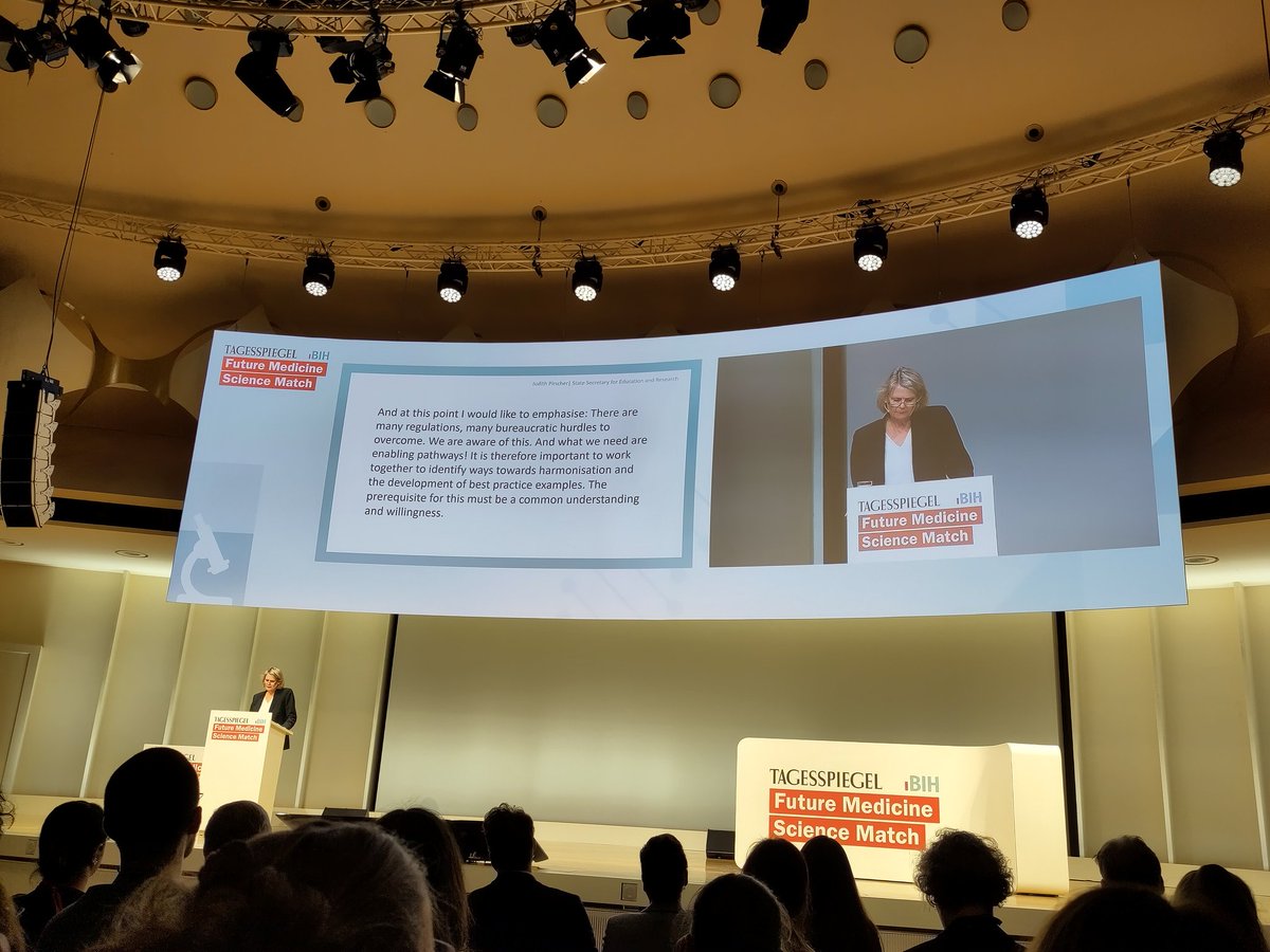 Data4Life (@data4life_d4l) on Twitter photo .<a href="/JPirscher/">Judith Pirscher</a>, State Secretary at @BMBF_Bund, opening today's #FutureMedicine #ScienceMatch with a strong message: overcoming intersectional challenges and a joint will .<a href="/JPirscher/">Judith Pirscher</a>, State Secretary at @BMBF_Bund, opening today's #FutureMedicine #ScienceMatch with a strong message: overcoming intersectional challenges and a joint will
