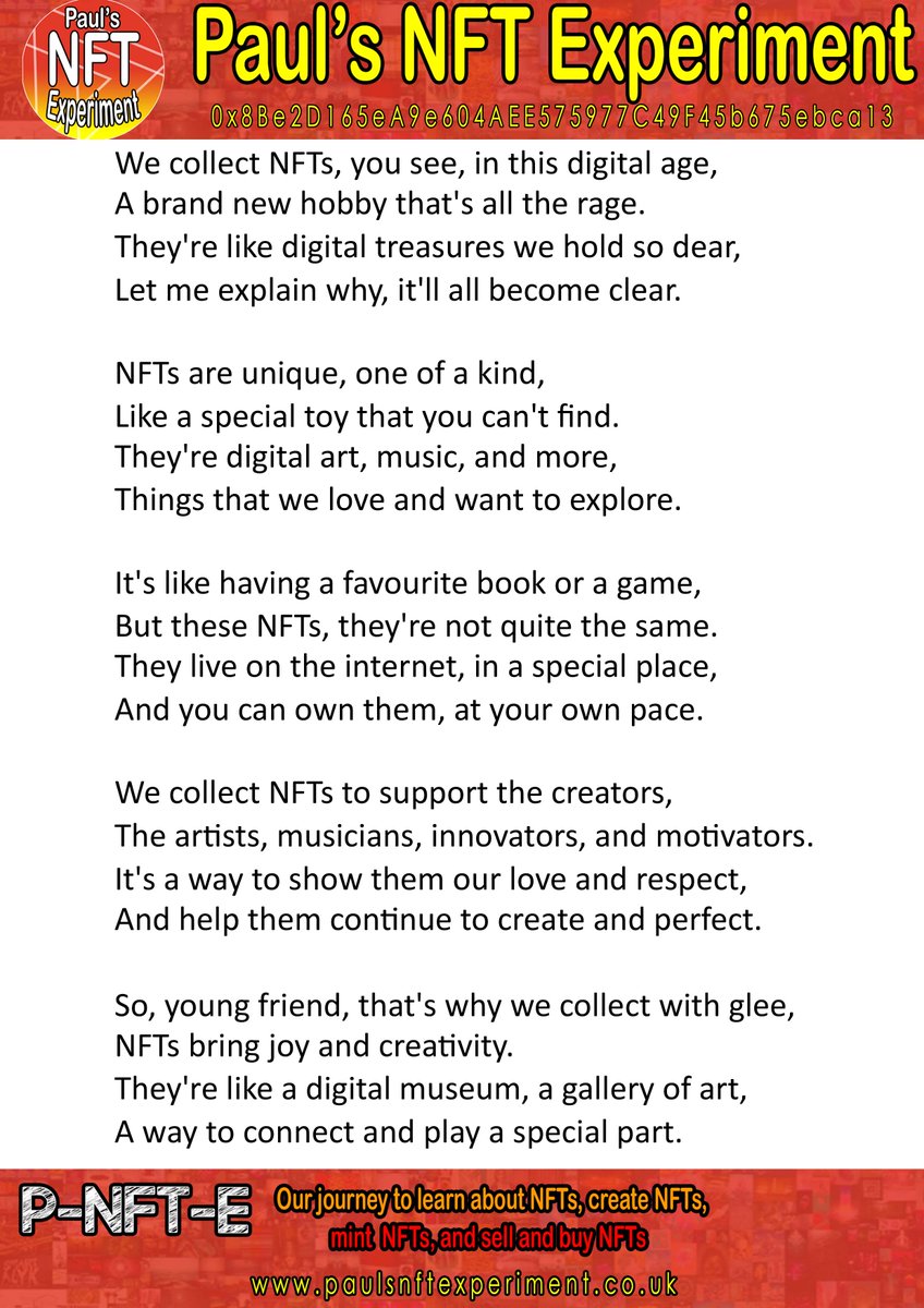 Why we collect NFTs #nft #nfts #NFTcollections #nftart #NFTsShine #NFTsales #cryptocurrency #paulsnftexperiment paulsnftexpriement.co.uk