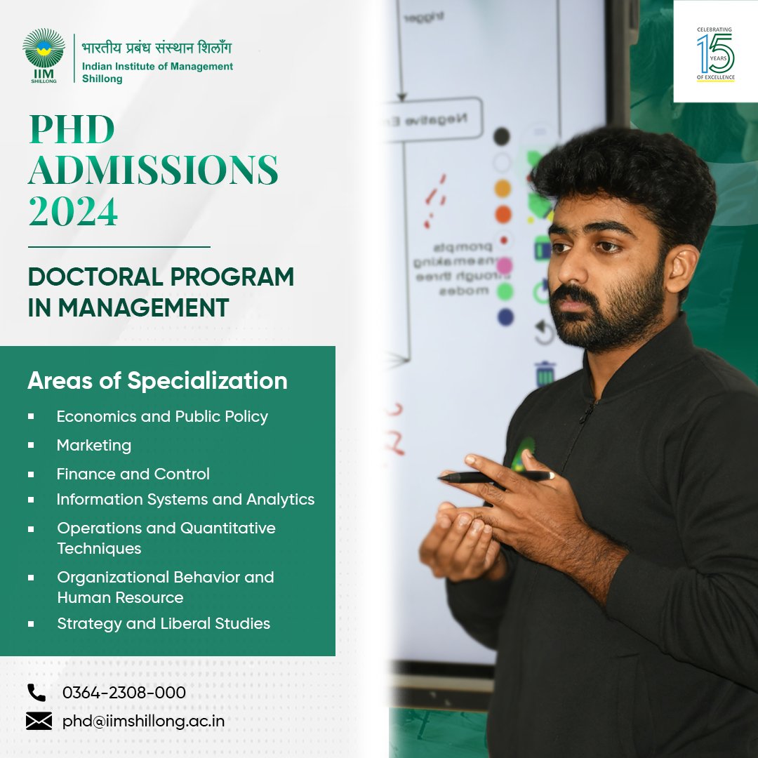 IIMShillong's tweet photo. Master management through our PHD Doctoral Program. Immerse in pioneering research, shaping the future of dynamic leadership. Join us in cultivating leaders and innovators.
#PhDManagement #ResearchLeadership https://t.co/9qdSs3OtOF