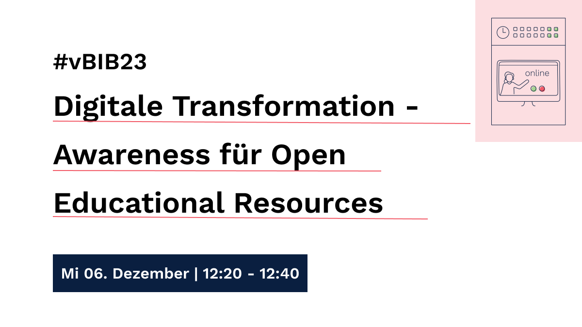 twillo_de's tweet photo. Mathias und Noreen sind im Dezember für uns auf der #vBIB23 und reden über Digitale Transformation - Awareness für #OER. Gerne reinschauen 🤓

https://t.co/BtTdRis0JR

#OERde https://t.co/4JSIHNPYEZ