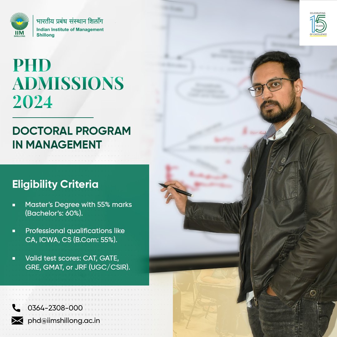 IIMShillong's tweet photo. Master management through our PHD Doctoral Program. Immerse in pioneering research, shaping the future of dynamic leadership. Join us in cultivating leaders and innovators.
#PhDManagement #ResearchLeadership https://t.co/9qdSs3OtOF