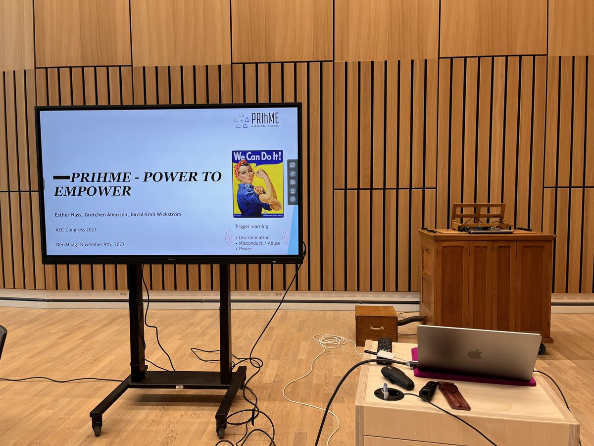 frenezulejo's tweet photo. About to kick off our workshop on power relations in higher music education (#PRIhME) @AEConservatoire annual congress in Den Haag cc @RIAMDublin &amp; @Popakademie_BW https://t.co/GrnBYJ3VPB