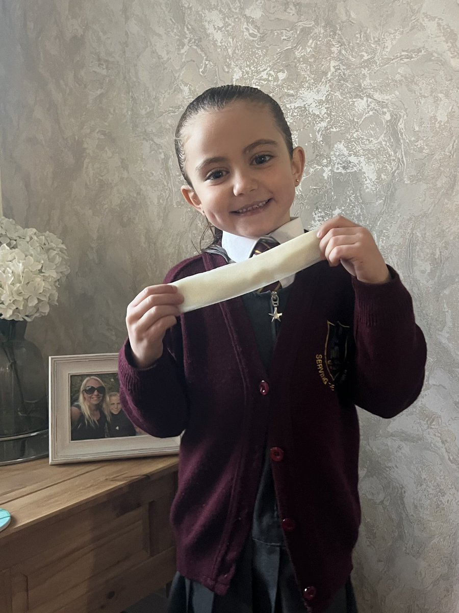 amytagoe's tweet photo. My little lioness hasn’t stopped smiling since @chloekelly gave her headband to her after the match last night. She can’t wait to tell all her friends and teachers at @HFHalewood ⚽️ https://t.co/A25SmWfKaN