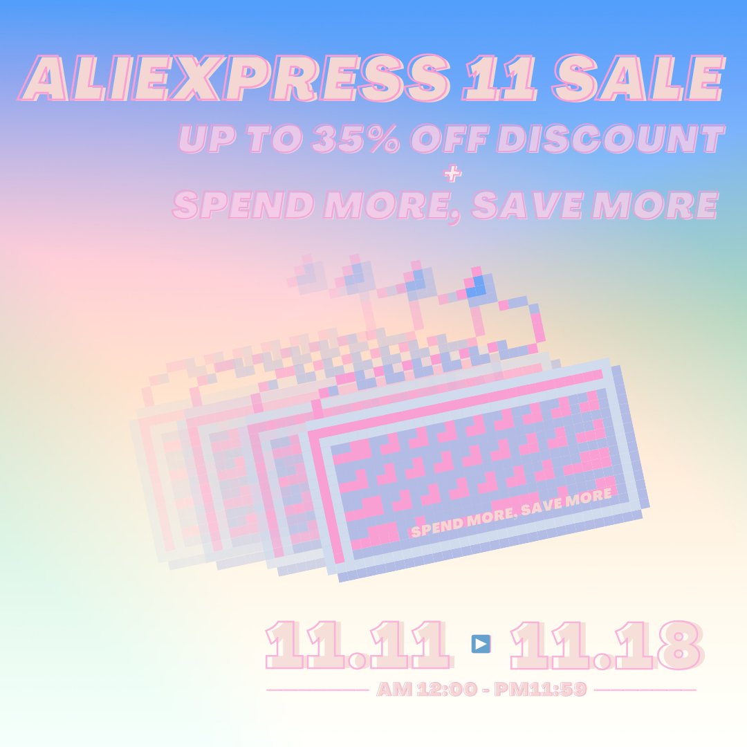 EpomakerK's tweet photo. 🫧Aliexpress Now has a Huge Sale
3️⃣5️⃣% discount with "Spend More, Save More"
Spend USD 2️⃣0️⃣ and get USD 4️⃣ off, up to USD 1️⃣6️⃣
👉https://t.co/YLqUocgGCr
(๑>3<)☆💗
#epomaker #epomakerkeyboard #BlackFridayFun #Amazon #blackfriday #keyboardmaker #gamingsetup #double11 https://t.co/6s0VLmoCRA