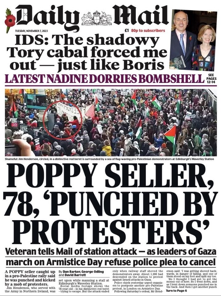 So, it turns out this Daily Mail story (as expected) was complete bullshit, invention from start to finish, as evidenced by video released since and an official statement from the British Transport Police.

Shocked, I tell you. Shocked.