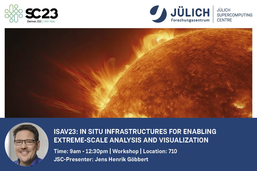 fzj_jsc's tweet image. 🎙️ISAV23: In Situ Infrastructures for Enabling Extreme-Scale Analysis and #Visualization
💡The ISAV workshop at @Supercomputing has become the “center of gravity” in the #HPC space for a community of in situ developers, practitioners, and researchers.
➡️ sc23.conference-program.com/session/?sess=…