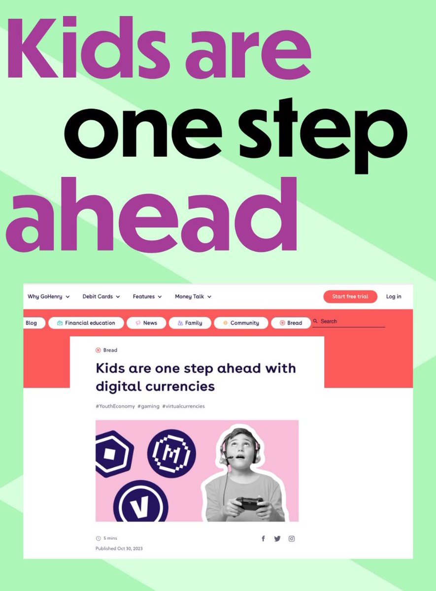 Another great collaboration with <a href="/gohenry/">GoHenry</a> 🚀 

Read our founders thoughts on kids and the digital currency ⬇️

 gohenry.com/uk/blog/bread/…
