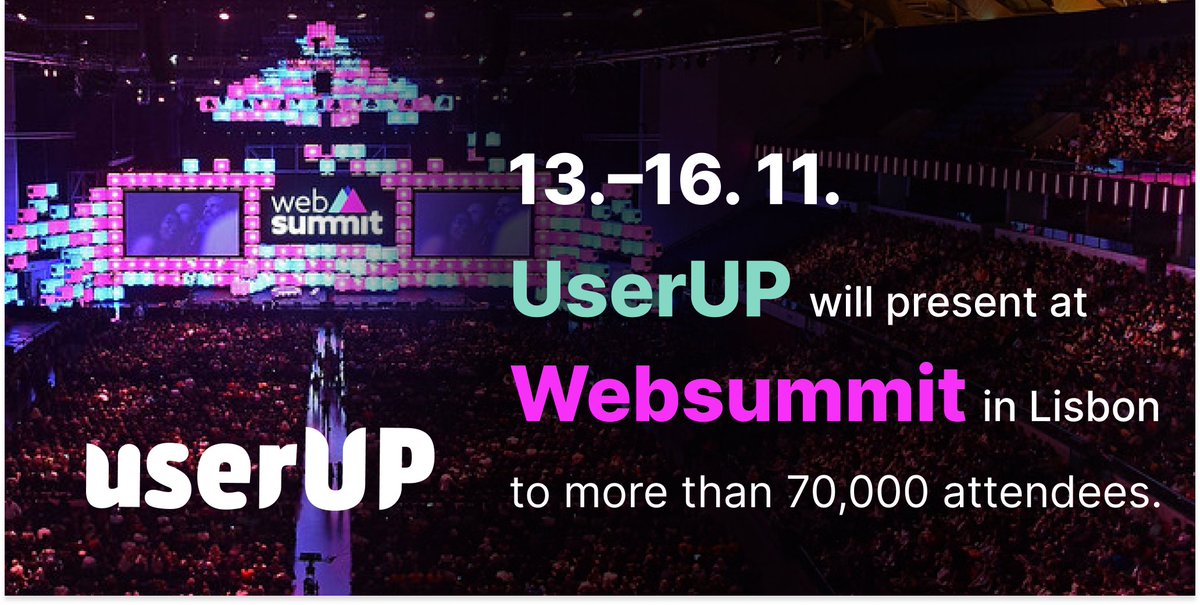 Skvělá zpráva! 🚀 Míříme na Websummit, abychom představili náš userUP!
15.11 stánek A758, Lisabon. Přijďte! Můžeme probrat product discovery a ukázat vám, jak s userUP zlepšíte vývoj produktu!
#userUP #Websummit #Inovace #ProductDiscovery #delameinternetlepsi