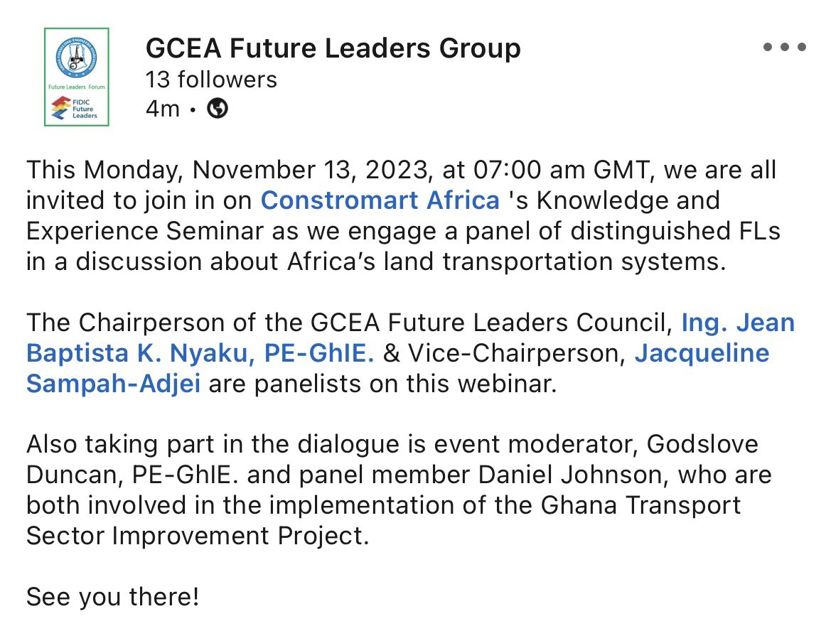 Ghana Consulting Engineers Association tweet media
