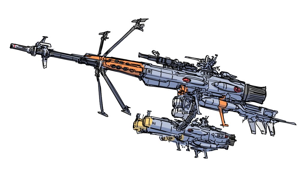 「これはドラグな狙撃戦艦」|八鳥のイラスト
