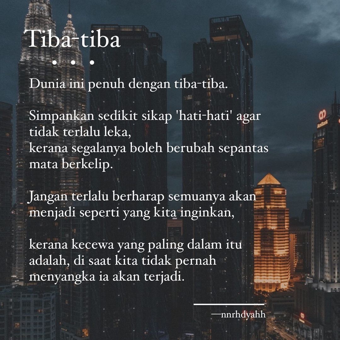 SantapanMinda's tweet photo. Jangan terlalu berharap semuanya akan menjadi seperti yang kita inginkan https://t.co/YjXfdi2pQa
