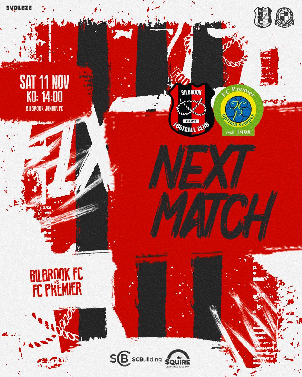 1st Team NEXT MATCH | 🔴⚫️

Our 1st Team are back in action on Saturday as we take on <a href="/Fcpremier18/">Fc Premier Adults</a> 

We currently sit 8th in the West Midland Regional League Division 2

Saturday 11th November 📆
2:00pm KO ⏰ 
Pendeford Lane, WV9 5HQ 📍 
£5 Adults £1 children 💰 
Bar open 🍺