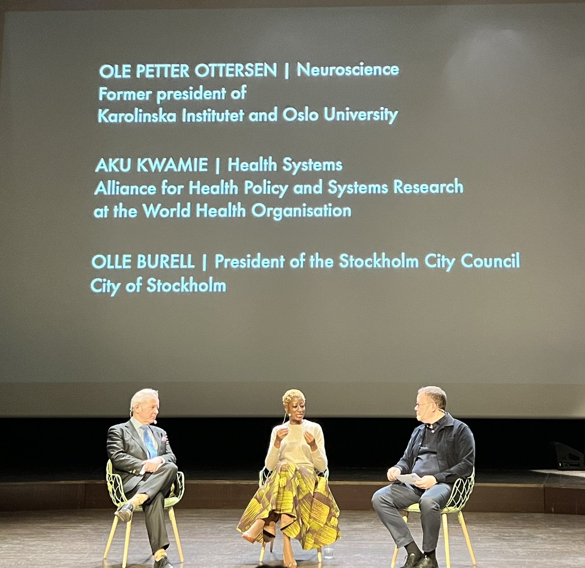 Listening to <a href="/ottersenolep/">Ole Petter Ottersen</a> and Aku Kwamie this morning as they speak about the importance of health.
“The room expands when we are healthy” and what an enormous privilege we have to intervene and allow people to stay or become healthy.
#StockholmExplorativeTalks <a href="/karolinskainst/">Karolinska Institutet</a>
