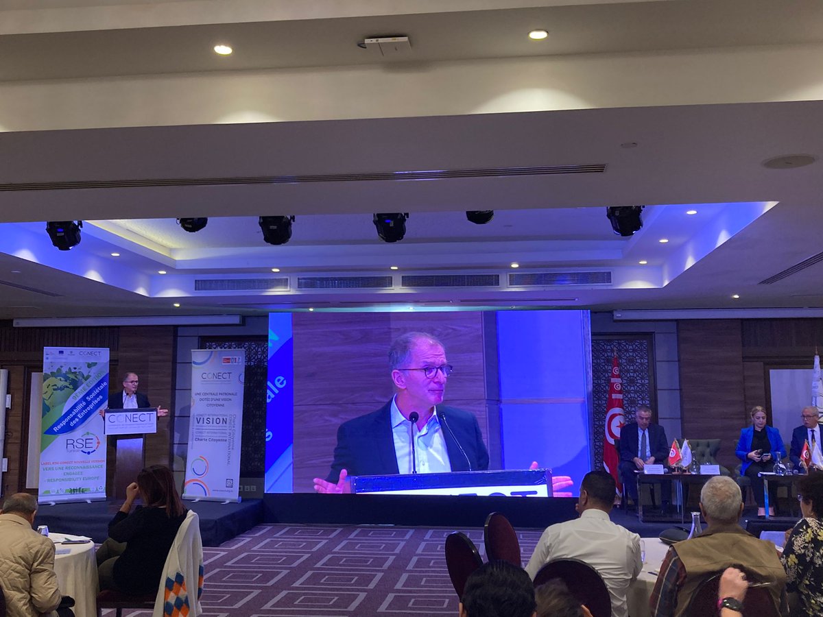 cluster4green's tweet photo. @Conect__Tunisie organized a #Conference on #Corporate #Social #Responsibility #CSR, as part of the Cluster4Green project, implemented by @ENICBCMed financed by the European Union, on the theme Towards "Responsability Europe" recognition of the CSR-CONECT Label.

#ONEMED #MEDNOW https://t.co/R83e0tXBvH