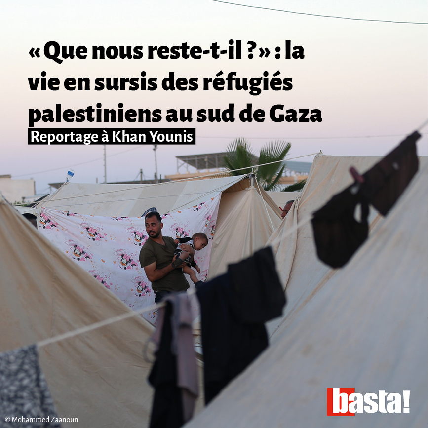 Fuyant les bombes sur Gaza city, des milliers de Palestiniens vivent désormais dans des conditions humanitaires invivables: sans eau potable, ni électricité, ni wc, ni bientôt de quoi manger Photoreportage de Mohammed Zaanoun à Khan Younis au sud de Gaza👉basta.media/que-nous-reste…