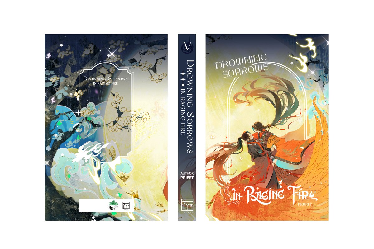 #Rosmeiannouncement #烈火浇愁 #liehuojiaochou #LHJC  
 Drowning Sorrows in Raging Fire Cover Reveal-first and fifth volume
Hey readers!  Craving a dust jacket for LHJC? We're listening! If This tweet gets 2,000 likes &amp; 1,000 retweets by 12am, Dec 25, 2023 (SGT), we'll make it