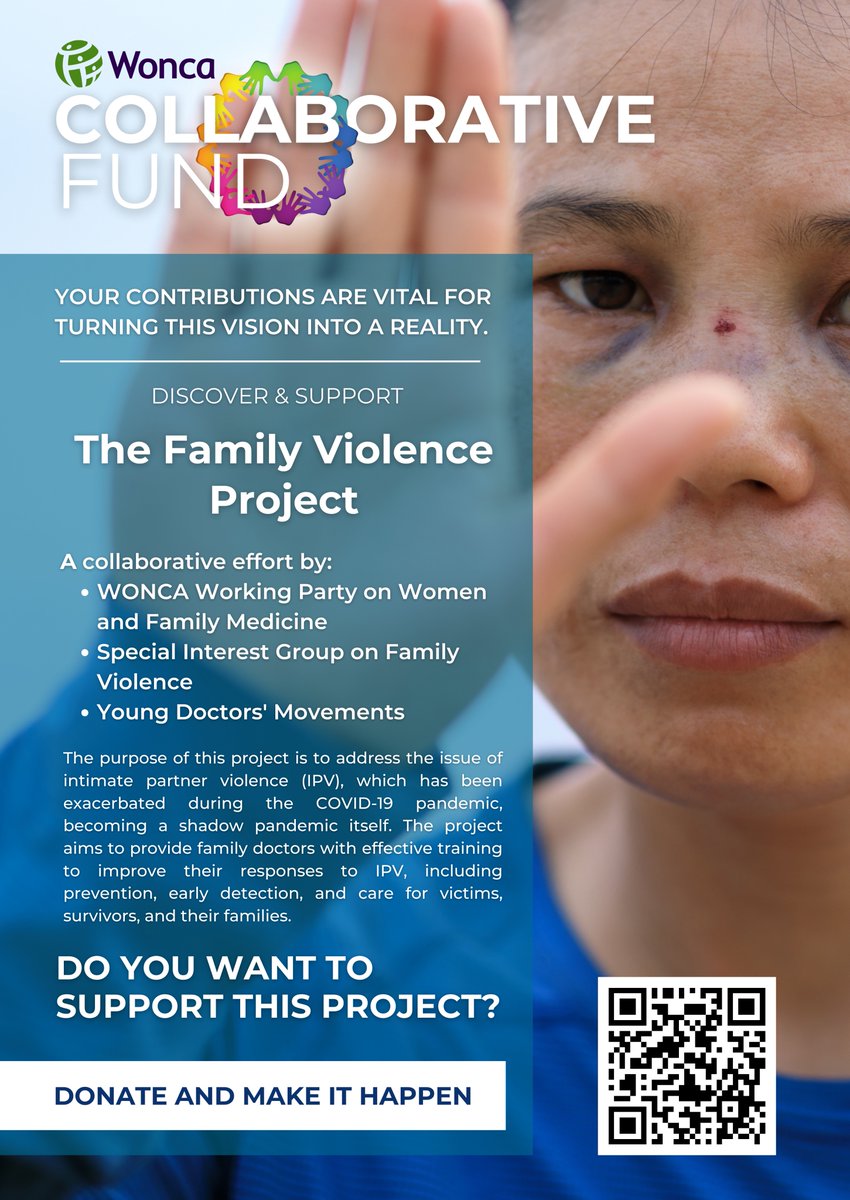 🌟 Introducing The Family Violence Project by WONCA! Aiming to combat the shadow pandemic of #FamilyViolence & #IntimatePartnerViolence. In the post-COVID era, the need for action is urgent. 🔗 Learn more & support: donorbox.org/the-fav-project #globalhealth #fundraising