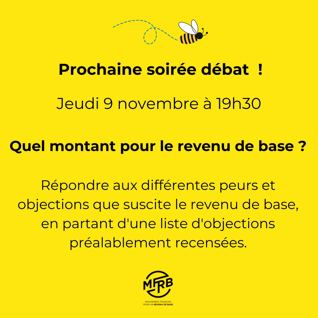 revenudebaseFr's tweet photo. 🤔Quel est le montant idéal pour le #RevenuDeBase ?
Comment convaincre les personnes "réfractaires" au revenu de base ? Ce sera l'objet de notre débat ce soir ! Rendez-vous sur : https://t.co/OGxtI4kB3o
#Agora #RevenudeBase #débat #combiencacoute
https://t.co/OGxtI4kB3o https://t.co/RLv8zFcRoZ