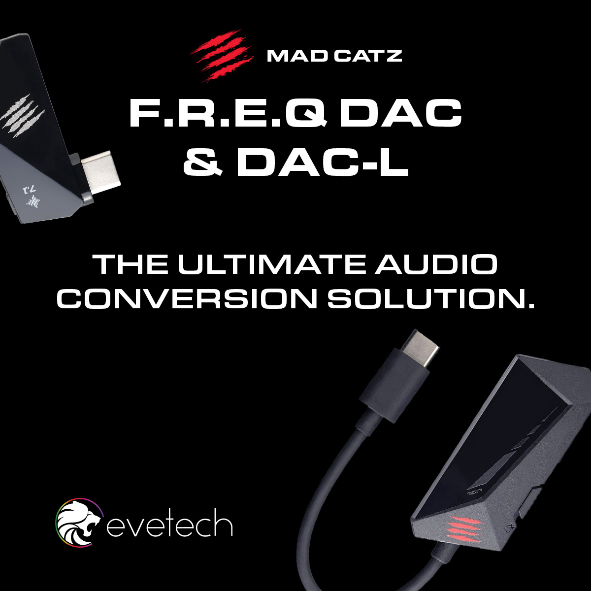 Evetech's tweet photo. Unlock the True Audio Potential of Your Devices with the F.R.E.Q. DAC and DAC-L , Immerse yourself in a world of rich, detailed audio!
https://t.co/gkRdm1KD6Q
#evetech #freqdac #DACL #MadCatz #DAC #headphones #audiophile #portableaudio #gamingaudio #audioquality #soundquality https://t.co/bnraIxfEqg