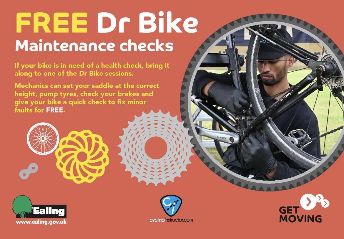 #NorwoodGreen & #Southall residents @EalingCouncil with @cicom Dr Bike will be at #Hanwell Clock Tower to provide a FREE bike check this Saturday 11 November from 1-4pm Why not pop along & get your bike ready for winter. @EalingCyclists @EalingLearning #KeepActive #BikeIsBest