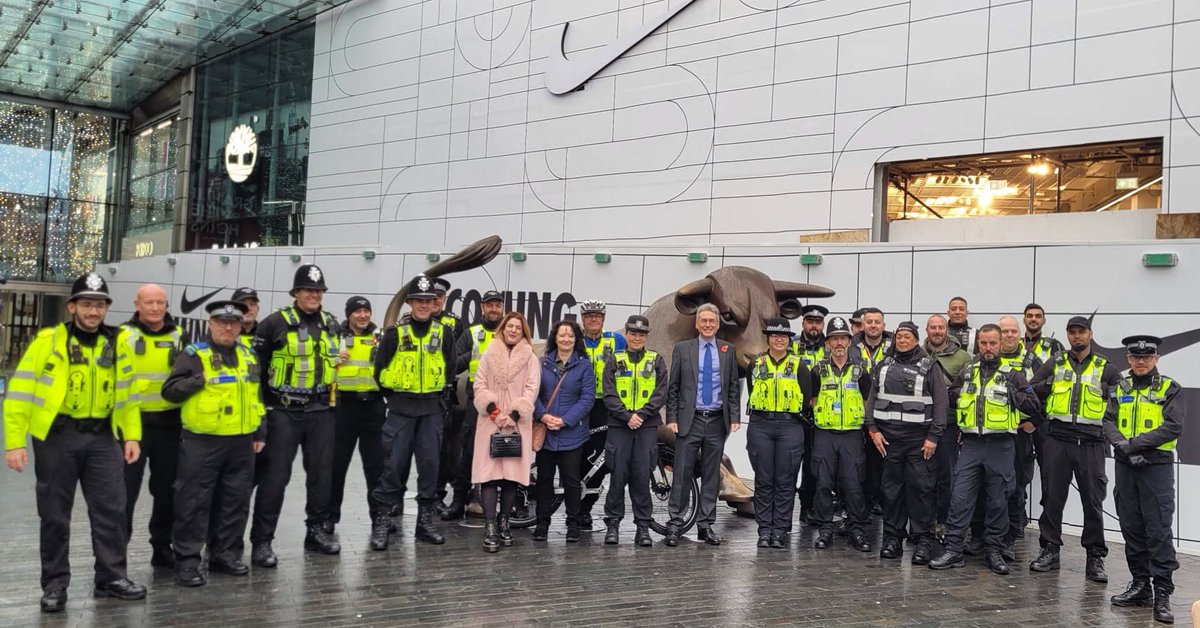 BrumCityWMP's tweet photo. #OpEternity patrols throughout the city centre yesterday, with our partners
@SouthsideDist
@ColmoreBID
@CentralBIDBham
@westsidebid
@BhamCityCouncil
&amp;
@SimonFosterPCC 
These targeted patrols and our partnership working have helped reduce ASB and keep #birminghamsafe ! https://t.co/sKXrMIQHEq
