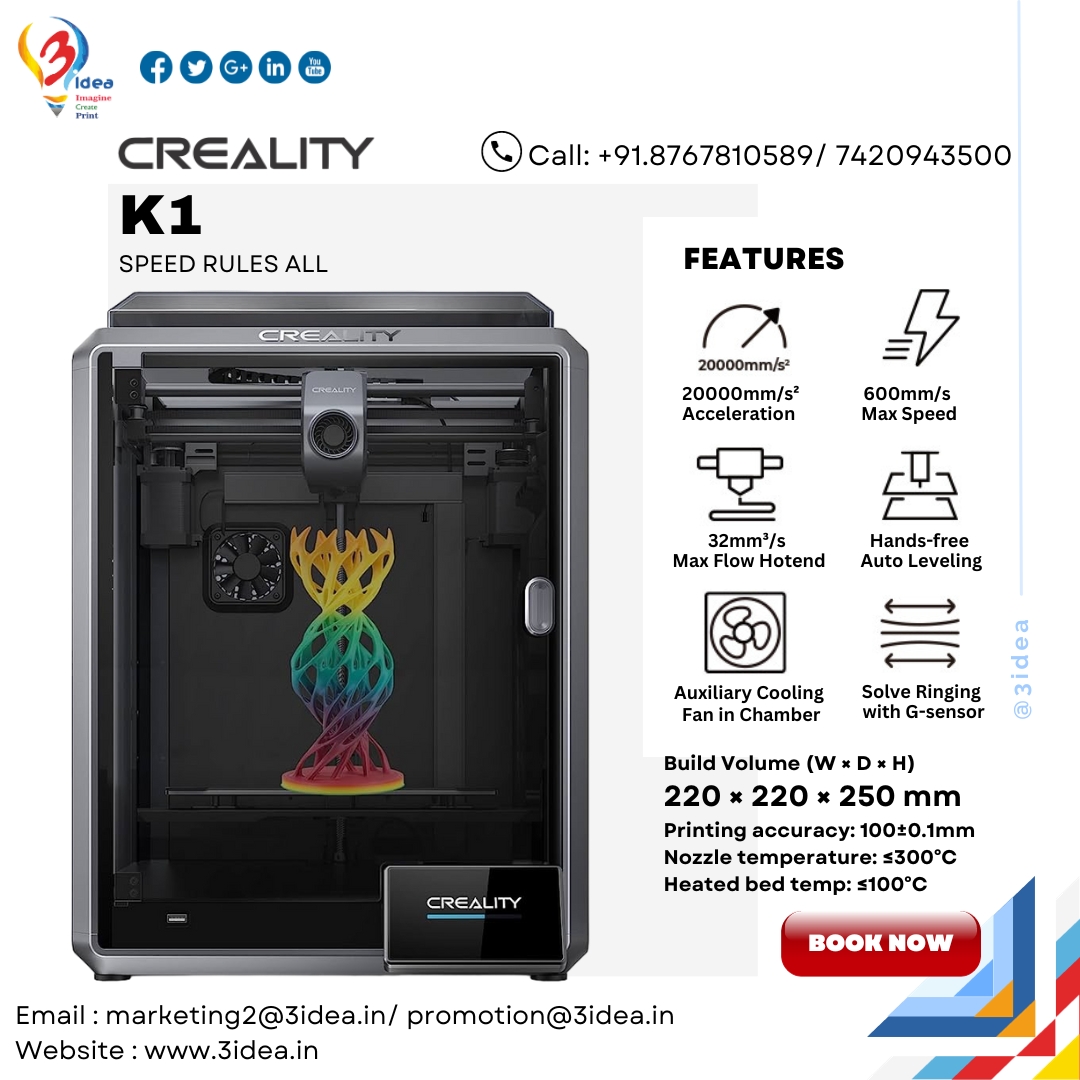 3ideatechnology's tweet image. Creality K1 3D Printer

📧 Email: marketing2@3idea.in/ promotion@3idea.in
📞 Call: +91.8767810589/ 7420943500

#3idea #3dprinting #crealityk1 #creality #3dprinting #powercable #nextlevlprinting #3dprintingInnovations #3dprintertech #diycreations #anycubicphoton #upgradeyourcraft