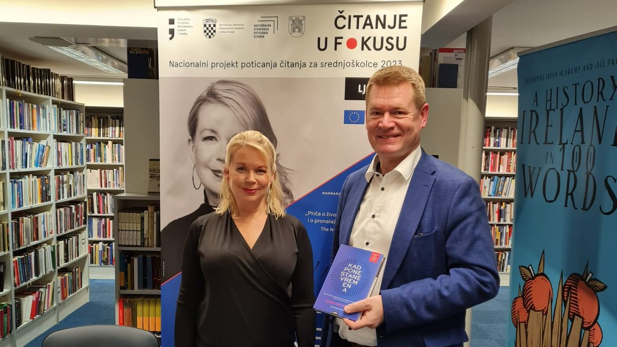 FinEmbCroatia's tweet photo. Writer, documentary film director Elina Hirvonen as a guest author at #Interliber, the largest book fair in 🇭🇷! Over 100 Finnish books have been translated to Croatian, Hirvonen's When Time Runs Out being the latest. Globally, Finnish literary exports are at all-time high. 📚🥳🇫🇮 https://t.co/l7KclmKBsq