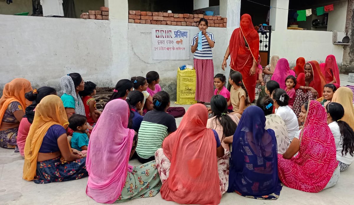 Under @ProjectBaala , we organized an insightful workshop in Lunawa, Bali, and Kantal, Pindwara, shedding light on crucial topics related to menstruation and women's health during adolescence. 📷