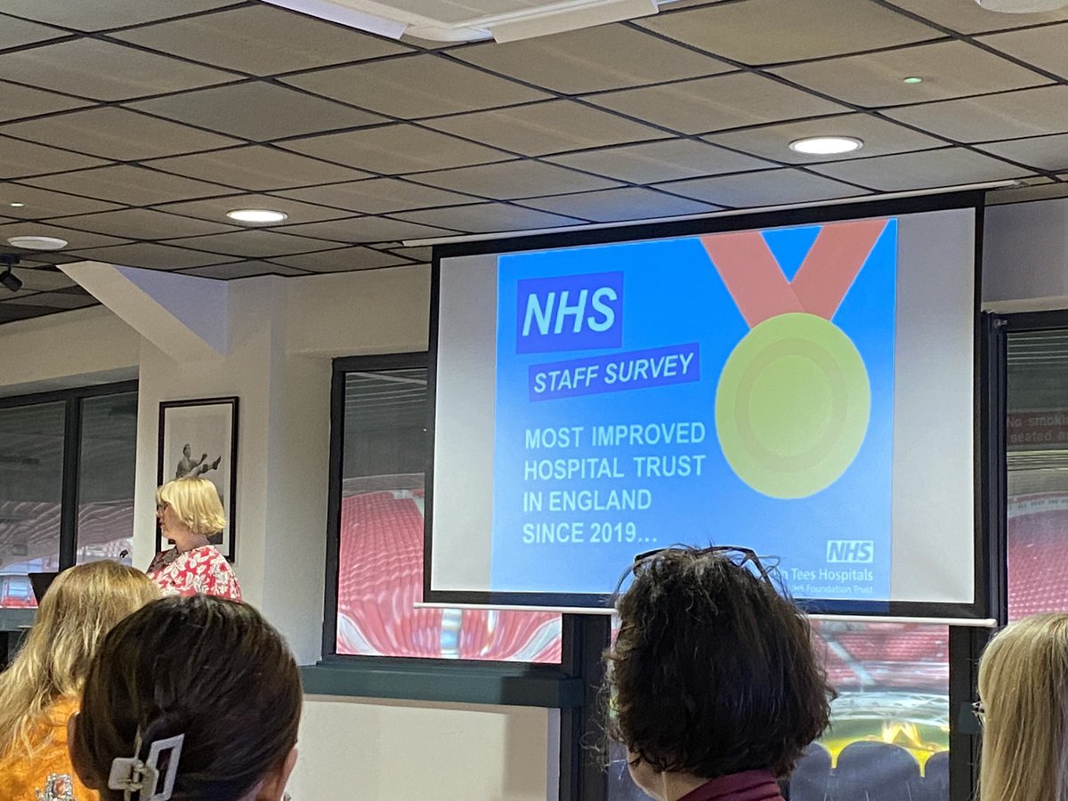 @hilarylloyd13 celebrating our significant improvement journey, including the voice of our workforce showcasing @SouthTees as the most improved trust nationally according to our staff survey results 🙌 A great place to work and a great place to provide (or receive) care