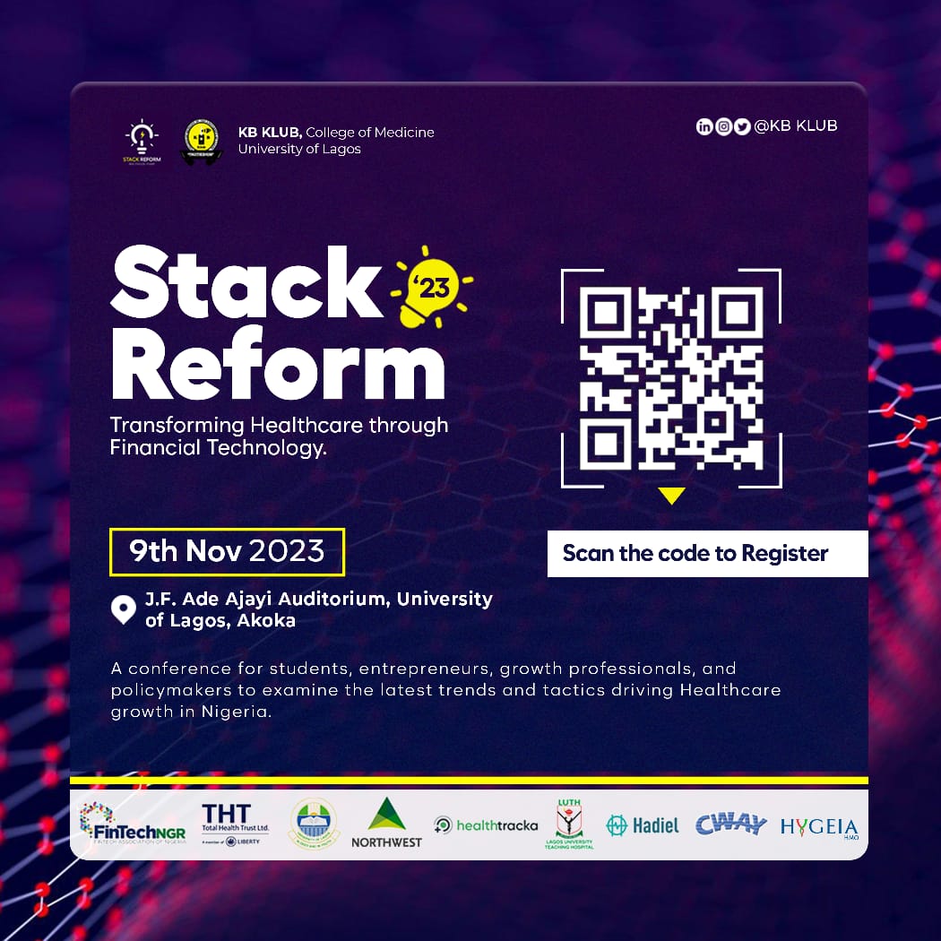 _WillOG's tweet image. We&apos;re live at #Stack23 🤩🤩

The Stack Reform by @KBKLUB is aimed at bridging the gap between healthcare and financial technology 🏥💻

Happening at the prestigious University of Lagos right now.

Be there!!!
#HealthTech #StackReform