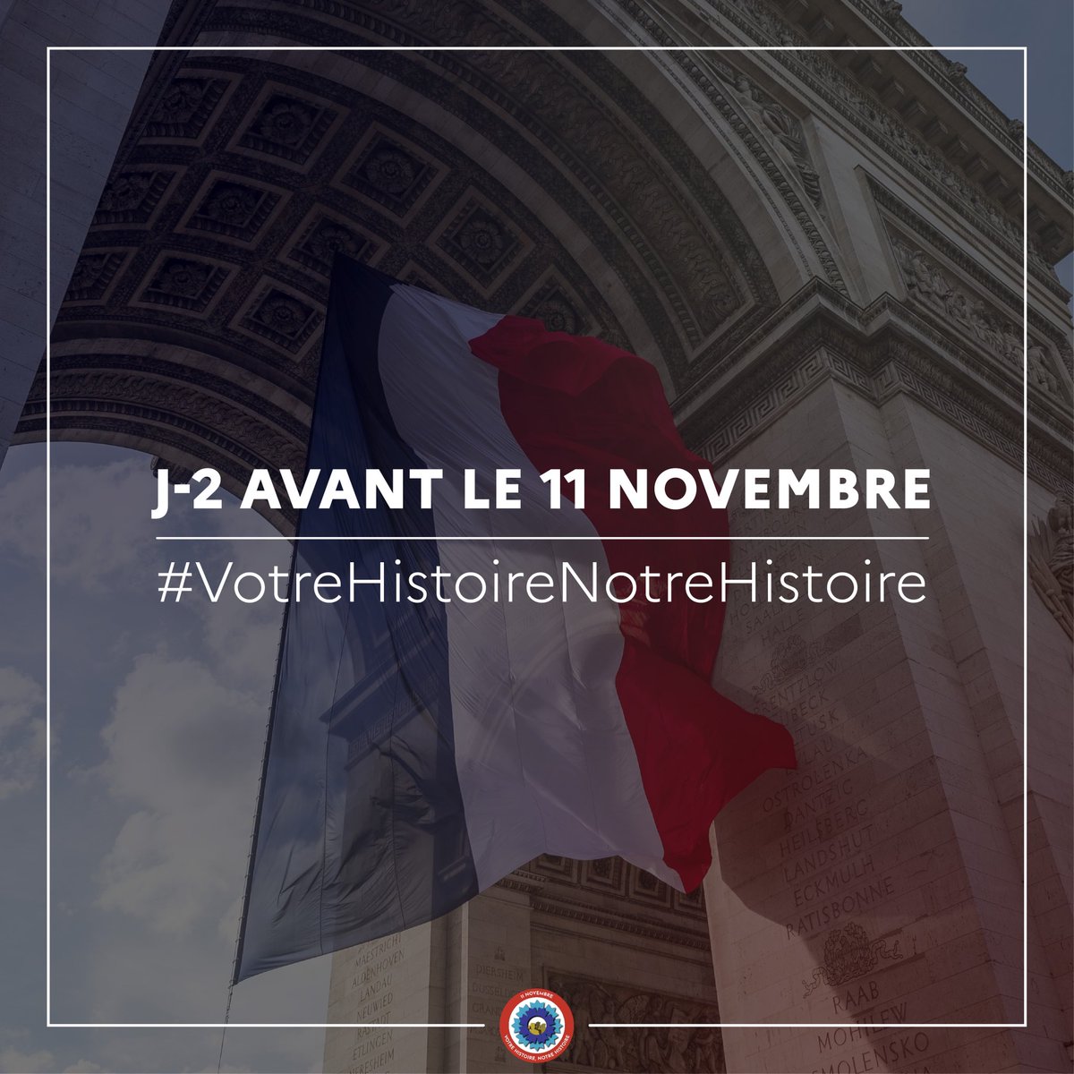 CEMA_FR's tweet photo. J-2 avant le #11novembre ! Cette année, rejoignez-nous sur les rangs et sur les réseaux sociaux en partageant vos photos de cérémonies ou de mémoire avec le hashtag #VotreHistoireNotreHistoire.

Vos publications seront disponibles sur ce lien ⤵️ 
https://t.co/6coiuMbJ71 https://t.co/EsI4aTclr1