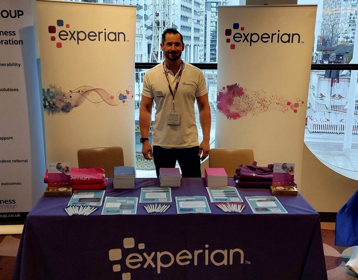 With <a href="/ExperianJohn/">John Webb</a> and ready to go at today's #MALGConf2023. Exciting programme and delighted that John is taking part in a panel discussion, on the changing needs of younger generations. Please do drop by the <a href="/Experian_UK/">Experian_UK</a> stand and say hello. We have chocolate 🍫