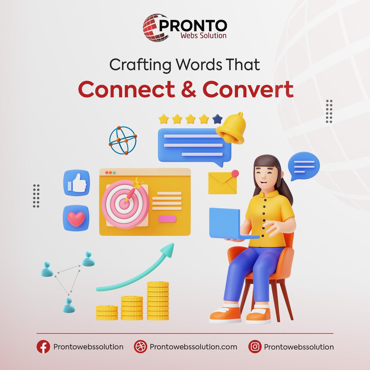 PWebsSolution's tweet image. Elevate Your Online Presence with Our Content Writing Expertise! Our team of expert content writers is here to transform your ideas into compelling content that resonates with your audience. Elevate your brand&apos;s narrative with our expert content writing. prontowebssolution.com