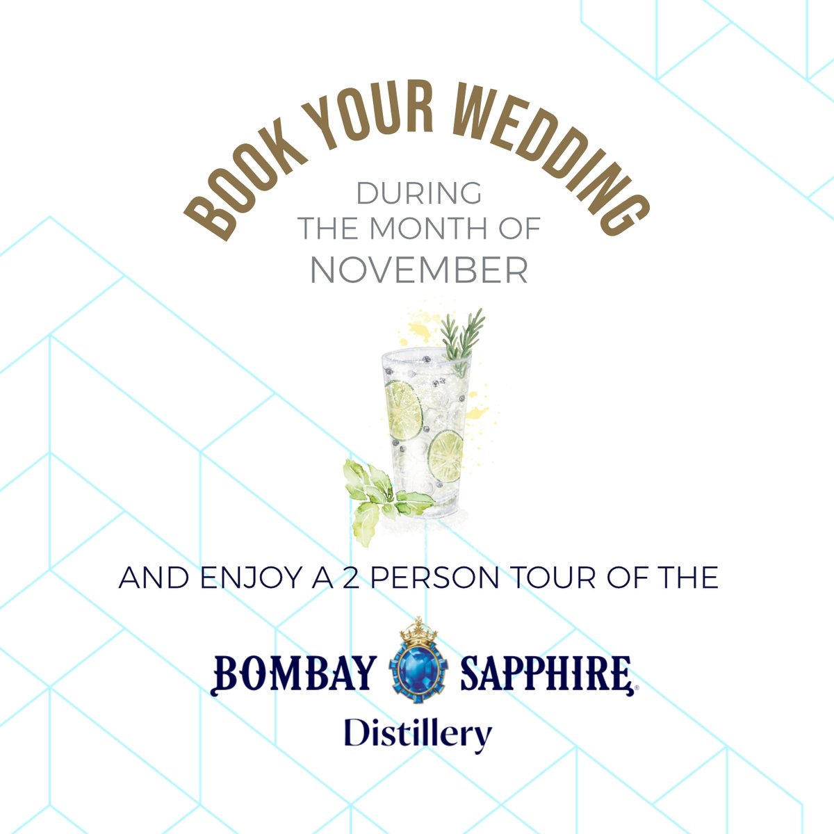 ukweddingvenues's tweet image. Book your wedding at Southdowns Manor during the month of November and enjoy a two person tour of the Bombay Sapphire Distillery!

ow.ly/xfP350Q2YBQ
 
Email: enquiries@southdownsmanor.co.uk 

@southdownsmanor

#weddingvenueoffers #bombaysapphire