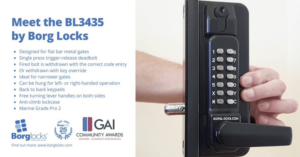 Code Locks for external, internal doors & gates by Borg