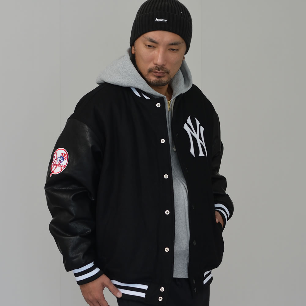 deeparea's tweet photo. 【Fanatics】日本限定130着 MLB NY Yankees スタジアムジャケット

高級感のある重厚な素材と本格派デザイン。

クラシカルでありながらモダナイズされたオーバーサイズシルエット。

MLBオフィシャルユニフォームサプライヤーが放つ珠玉の限定スタジ��ンが復刻！

https://t.co/TJCgEhEc9d

#DEEP https://t.co/E31SSnMUq2