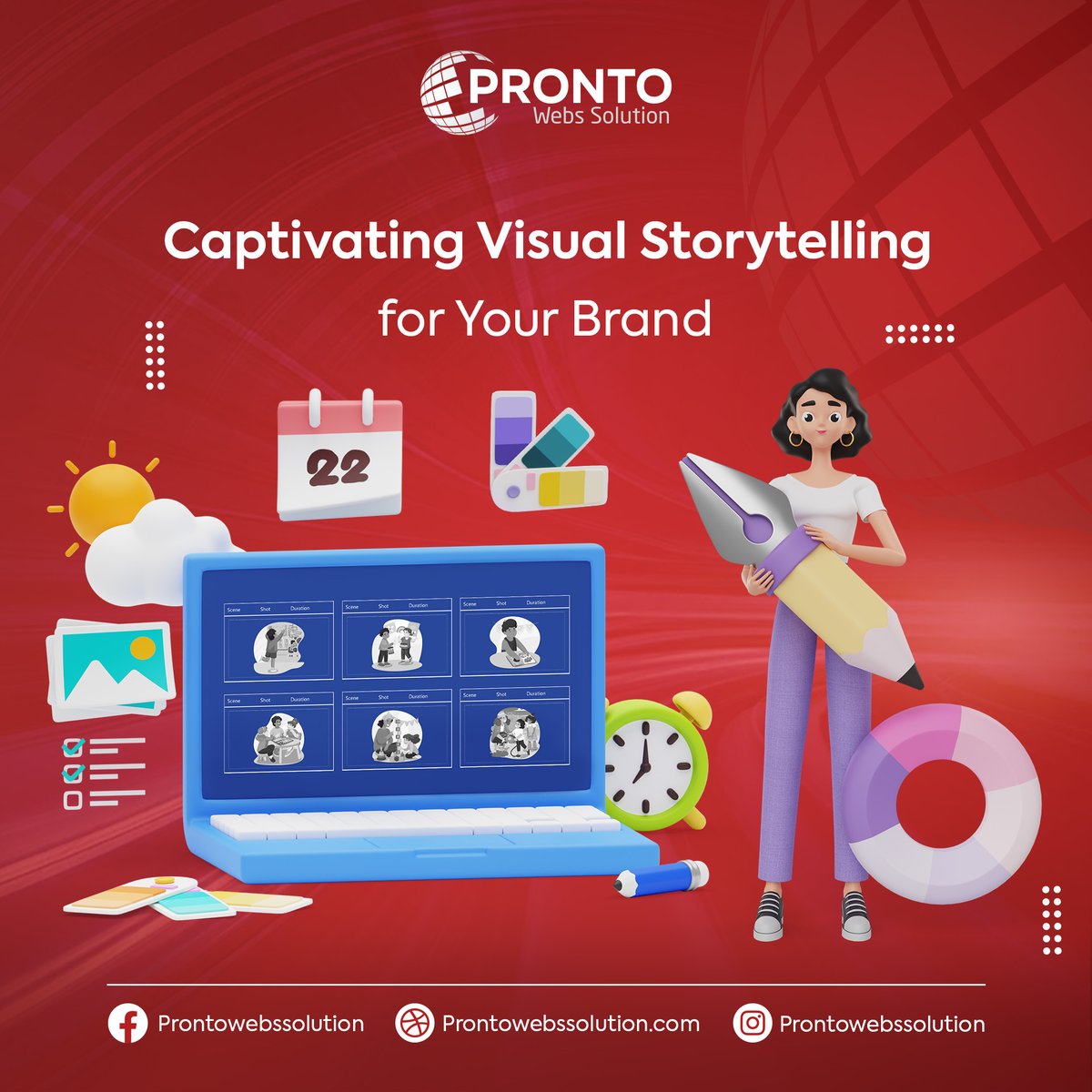 PWebsSolution's tweet image. Visuals That Speak Volumes. Weaving Your Stories into Engaging Visual Narratives. Let&apos;s Bring Your Brand&apos;s Story to Life! prontowebssolution.com

#VisualStorytelling #StorytellingServices #ProntoWebsSolution