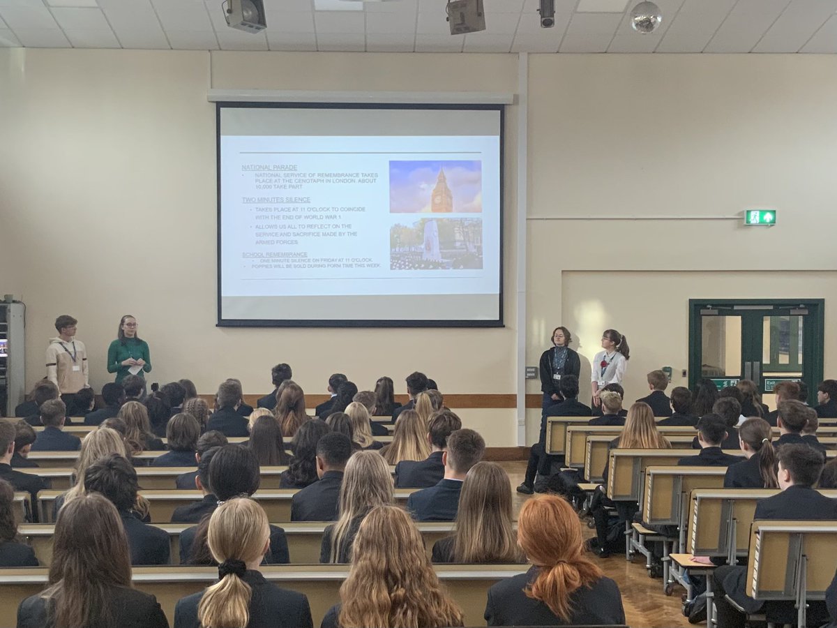 Our fantastic Sixth Form student leadership team have been leading on Remembrance assemblies all week. “We will remember them”