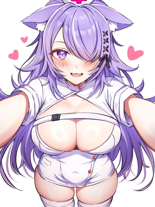 「ちょっとお熱測りますね〜」(ギュッ)#絵かゆ 