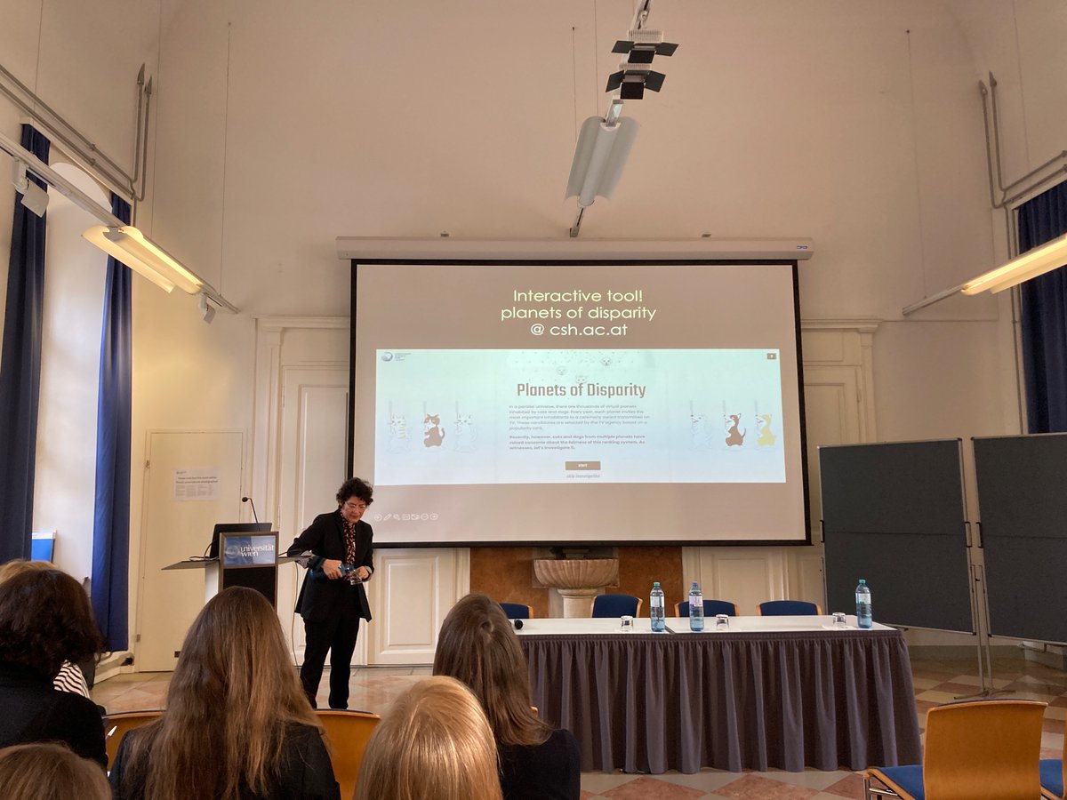 Amazing keynote by <a href="/fariba_k/">Fariba Karimi</a> on the effects of homophily in social networks on inequalities. Be it gender, race, or politics, who you are connected with matters for your perception and your actions  #DigiComm23 #Diversity
