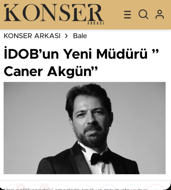 📣 İDOB‘un Yeni Müdürü Bariton Caner Akgün 📣

Bu flaş haberin detayları Konser Arkası Kültür Sanat Portalı’nda : konserarkasi.com/idobun-yeni-mu…

<a href="/devletoperabale/">DOB</a> #canerakgün #istanbuldevletoperavebalesi #idob
#konserarkasıklasikmüzikdergisi #konserarkası
#bale #opera #kammediapr