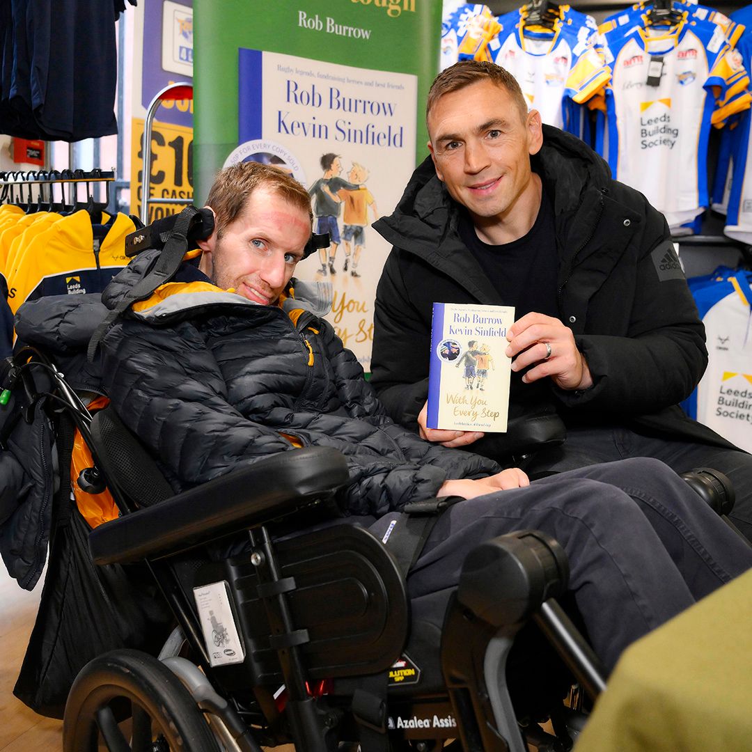 Happy publication day to With You Every Step: A Celebration of Friendship by rugby legends, national heroes and best friends <a href="/Rob7Burrow/">Rob Burrow CBE</a> and Kevin Sinfield (photo: The Daily Mail) 

50p from the sale of each book will be split equally between <a href="/mndassoc/">MND Association</a> and @LDSHospCharity