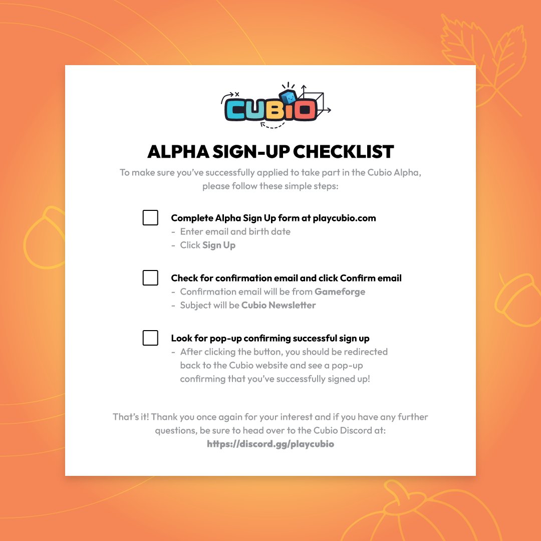 playcubio's tweet photo. Have you signed up for Alpha yet? If not, we made a handy checklist for you! 
Click here to sign up: https://t.co/KatzbdAHK2

#Cubio #GameCreation #GameDevs #IndieGames #InideDevs #MapCreation #wishlistwednesday https://t.co/xpo04qRyrv