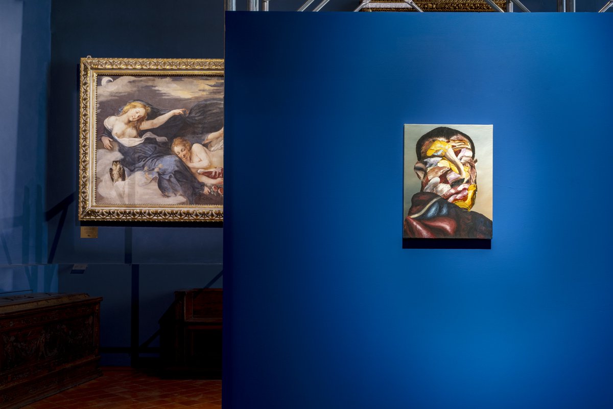 MuseoNovecento's tweet photo. I ritratti di Nathaniel Mary Quinn un concentrato temporale che fonde presente e passato, memorie personali e stralci di un archivio collettivo tratto dai più disparati media. #MuseoNovecento #SplitFace https://t.co/HayAKMGqw4