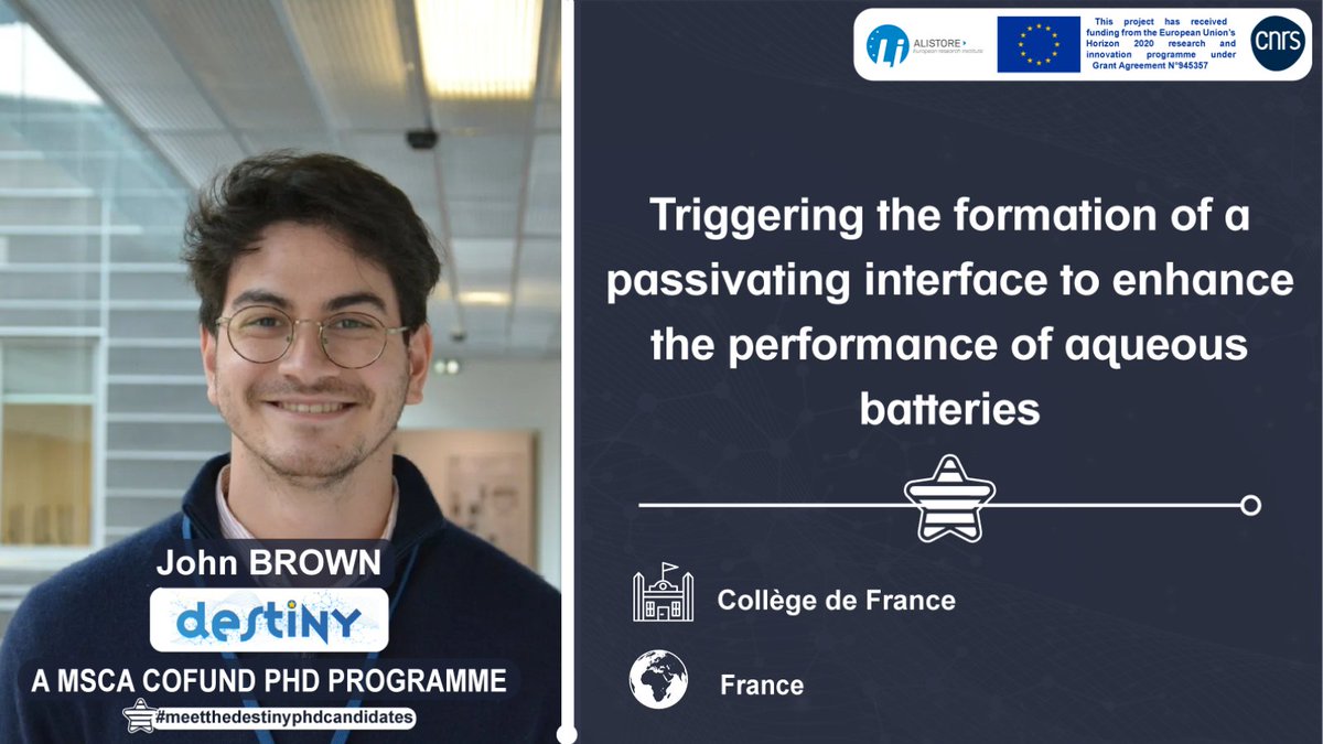 ⭐️MEET OUR PHD CANDIDATES⭐️ Today, meet John Brown at the Collège de France (@cdf1530). 'I firmly believe in the crucial role of collaboration among countries, cultures, and ideas to address global challenges - the core of the DESTINY project' 👉destiny-phd.eu/john-brown