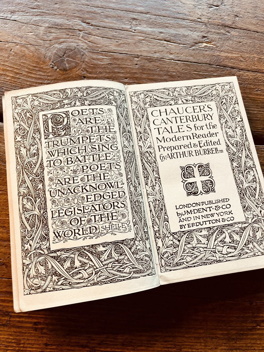 The Canterbury Tales, 1905 edition. 

£2.50. 

Second hand book shop joy ❤️ #oakholmbookstore #aberfeldy