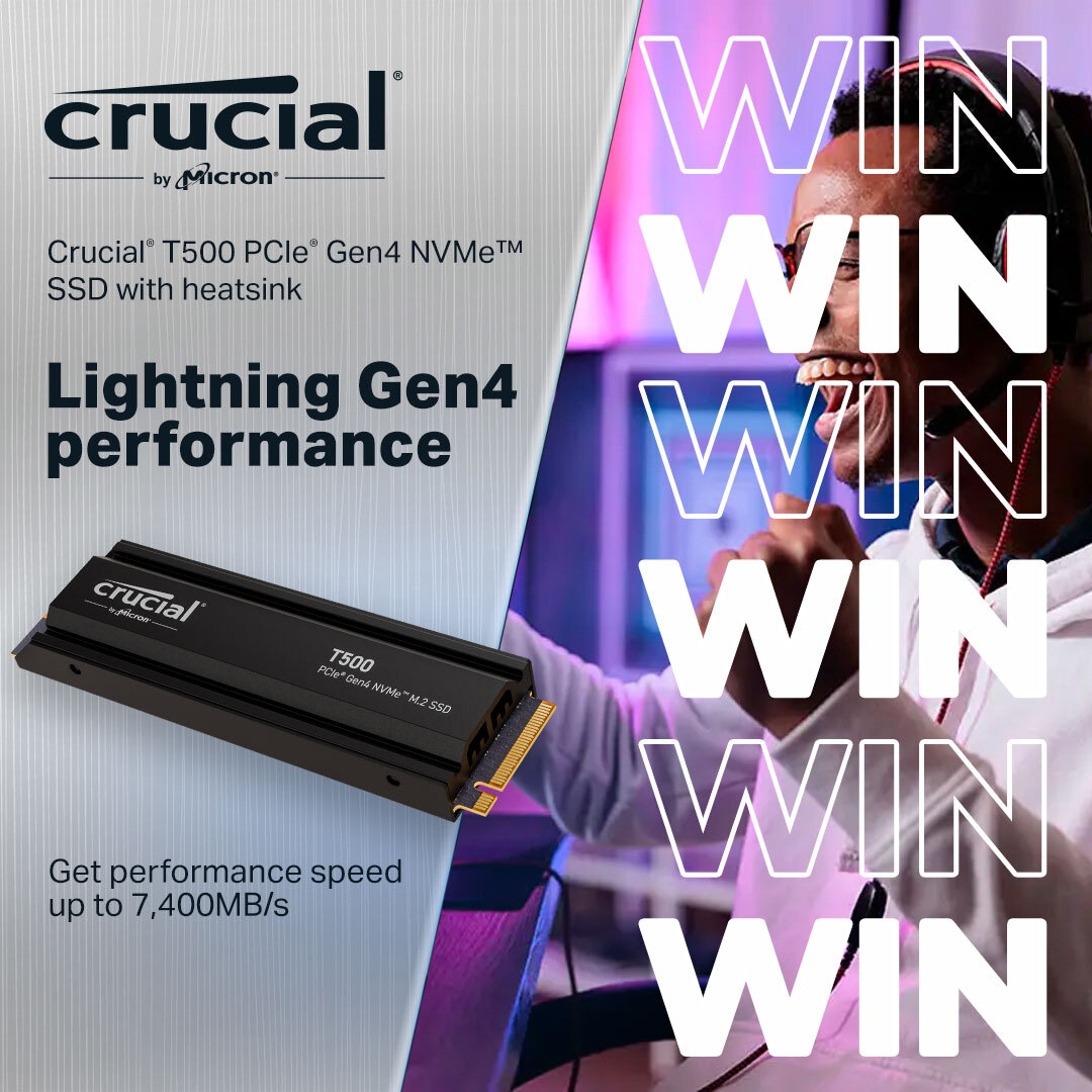 Crucial Technology Crucial T500 2TB PCIe Gen4 NVMe M.2 SSD With